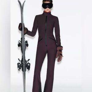 Women's Burgundy Jumpsuit